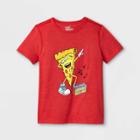 Boys' Adaptive Pizza Short Sleeve Graphic T-shirt - Cat & Jack Red
