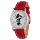 Women's Disney Minnie Mouse Silver Cardiff Alloy Watch - Red