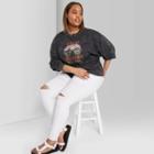 Women's Plus Size Long Sleeve Boxy T-shirt - Wild Fable Black 1x, Women's,