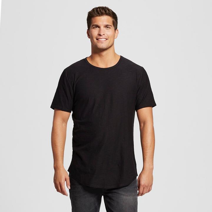 Jackson Men's Long Curved Hem T-shirt Black