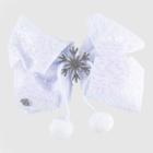 Girls' Jojo Siwa Glitter And Pom Pom Bow Hair Clip