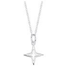 Target Women's Sterling Silver Open Star Necklace -silver