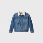 Men's Tall Sherpa Lined Trucker Jacket - Goodfellow & Co Indigo