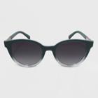 Women's Round Plastic Metal Combo Sunglasses - A New Day Gray, Women's, Size: Small, Gray/grey