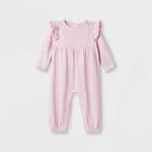 Baby Girls' Sparkle Jacquard Jumpsuit - Cat & Jack Pink Newborn