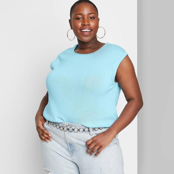 Women's Plus Size Muscle Tank Sweater Vest - Wild Fable