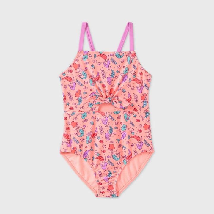 Girls' Mermaid Adventures One Piece Swimsuit - Cat & Jack Coral