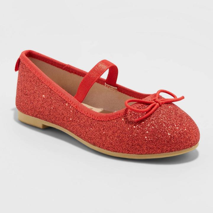 Toddler Girls' Becca Slip-on Ballet Flats - Cat & Jack Red