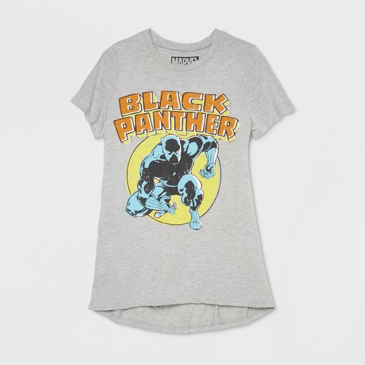 Women's Marvel Black Panther Short Sleeve Graphic T-shirt (juniors') Gray