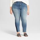 Women's Plus Size Raw Hem Straight Jeans - Universal Thread Light Wash