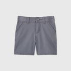 Toddler Girls' Flat Front Stretch Uniform Shorts - Cat & Jack Charcoal Gray