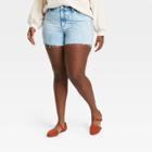 Women's Plus Size High-rise Jean Shorts - Universal Thread Light Wash 14w,