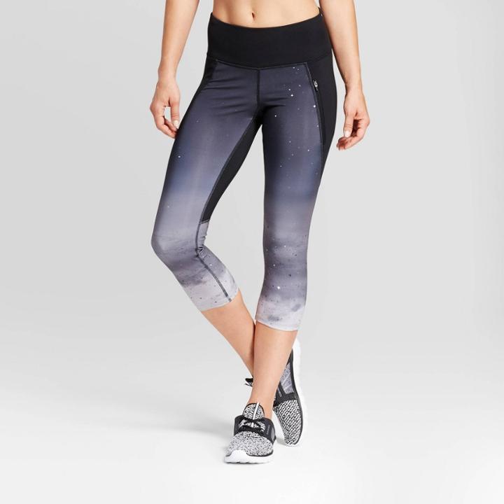 Women's Embrace Run Capri Leggings - C9 Champion - Gray/gradient