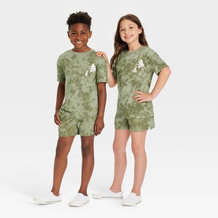 Kids' Short Sleeve T-shirt - Cat & Jack Army Green