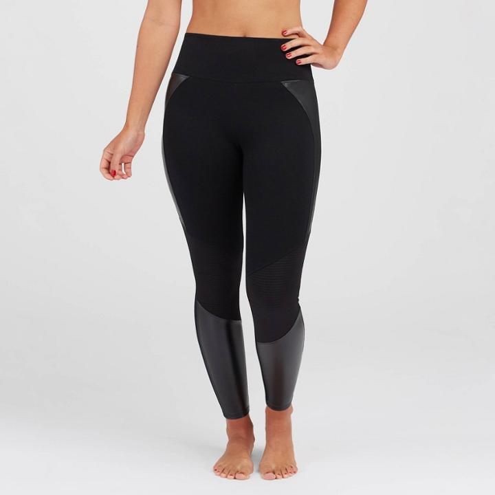 Assets By Spanx Women's Moto Leggings - Black