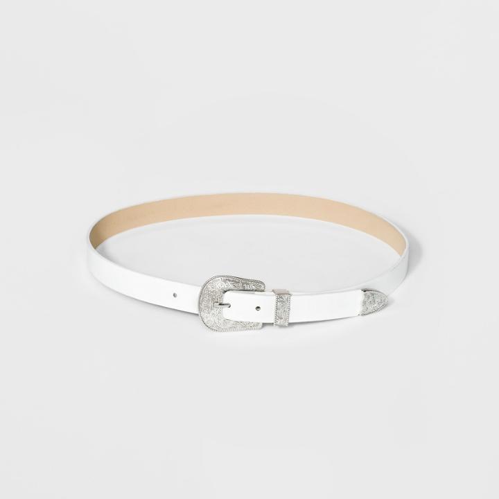 Women's Western Belt - Wild Fable White