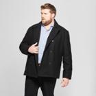 Men's Big & Tall Wool Pea Coat - Goodfellow & Co Black