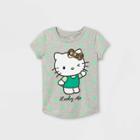Girls' Hello Kitty 'lucky Me' Short Sleeve Graphic T-shirt - Gray