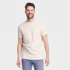 Men's Standard Fit Lightweight Crew Neck Short Sleeve T-shirt - Goodfellow & Co Off-white/tree