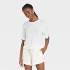 Women's Linen Boxy Short-sleeve T-shirt - Universal Thread White
