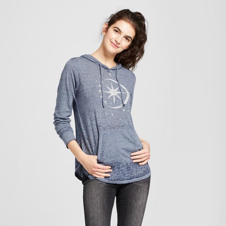 Women's Sun And Moon Celestial Graphic Hoodie - Modern Lux (juniors') - Blue