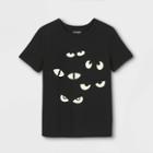 Boys' 'glow In The Dark Eyes' Graphic Short Sleeve T-shirt - Cat & Jack Black