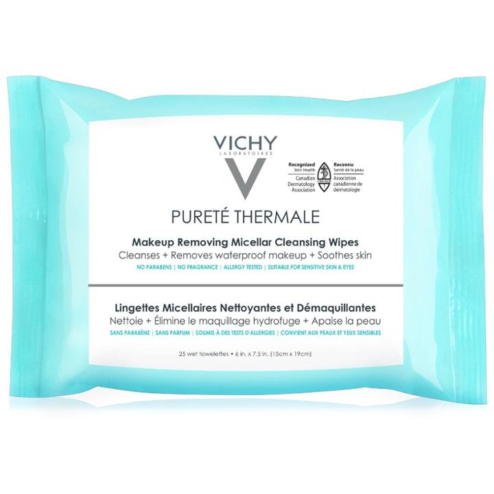 Vichy Puret Thermale 3-in-1 Micellar Cleansing Make-up Remover Wipes
