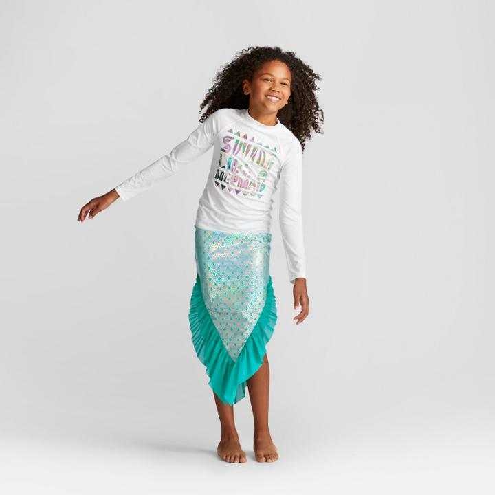 Girls' Mermaid Swim Skirt - Cat & Jack Blue