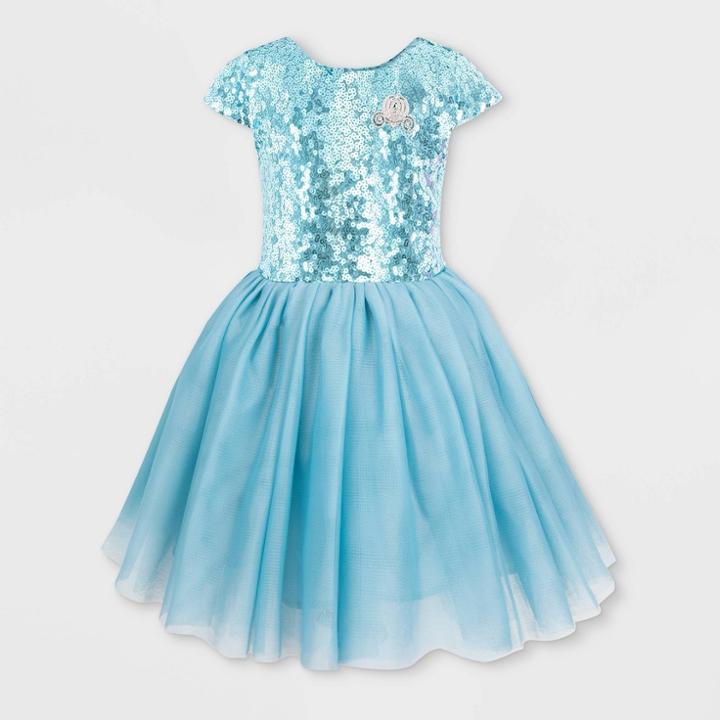 Cinderella Girls' Disney Cindy Fancy Dress - Blue 3 - Disney
