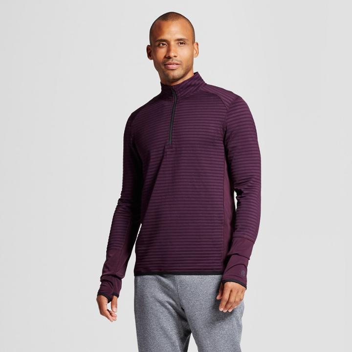 Men's Cold Weather Train Quarter Zip - C9 Champion Burgundy Blazer