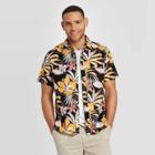 Men's Standard Fit Short Sleeve Novelty Button-down Shirt - Goodfellow & Co Peach