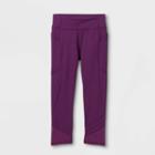 Girls' Side Pocket Capri Leggings - All In Motion Purple
