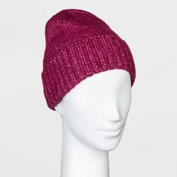 Women's Knit Jersey Beanie - A New Day Burgundy