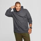 Men's Big & Tall Regular Fit Long Sleeve Fleece Hooded Sweatshirt - Goodfellow & Co Charcoal (grey)