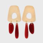 Irregular Trapeze Post And Paddle Drop Earrings - Universal Thread Burgundy, Red