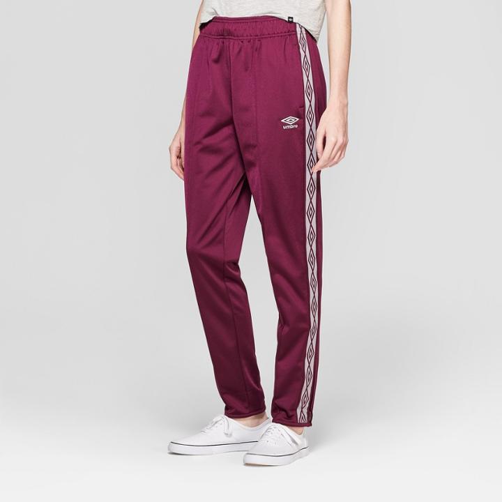 Umbro Women's Track Pants - Purple Beet/gray
