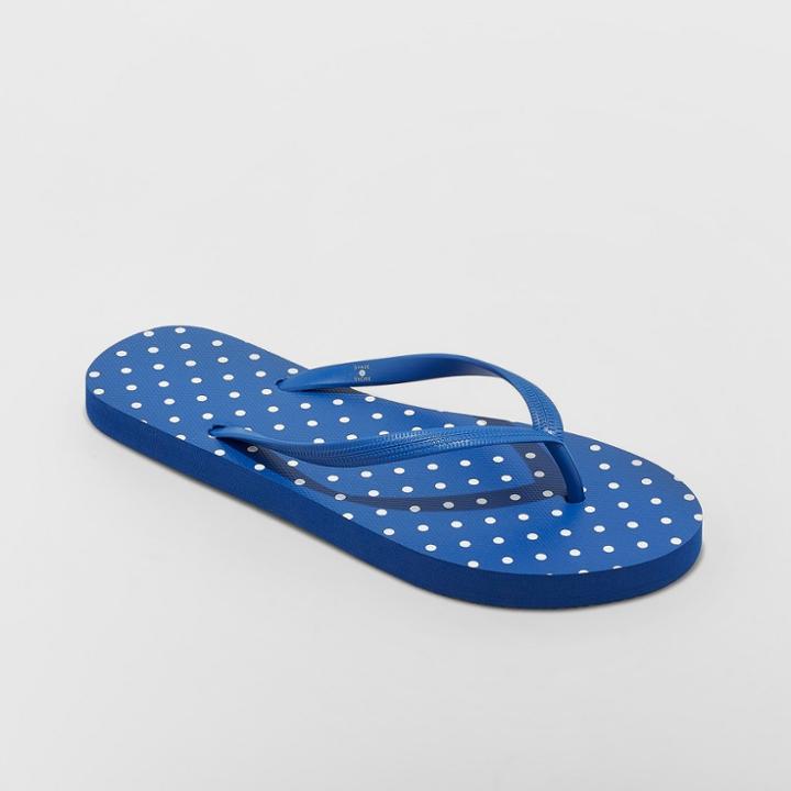 Women's Sara Polka Dot Flip Flops - Shade & Shore Navy (blue)