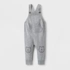 Baby Boys' Sweater Romper With Kangaroo Pocket And Critter Knee Patches - Cat & Jack Gray Newborn