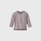 Toddler Boys' Striped Sweater Knit Long Sleeve T-shirt - Cat & Jack Maroon/gray