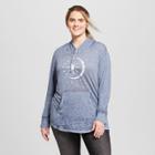 Women's Plus Size Sun And Moon Celestial Graphic Hoodie - Modern Lux (juniors') - Blue