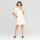 Women's Elbow Sleeve Scoop Neck A Line Shift Dress - Who What Wear Cream (ivory)
