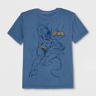 Junk Food Boys' Batman Outline Short Sleeve T-shirt - Dark Blue