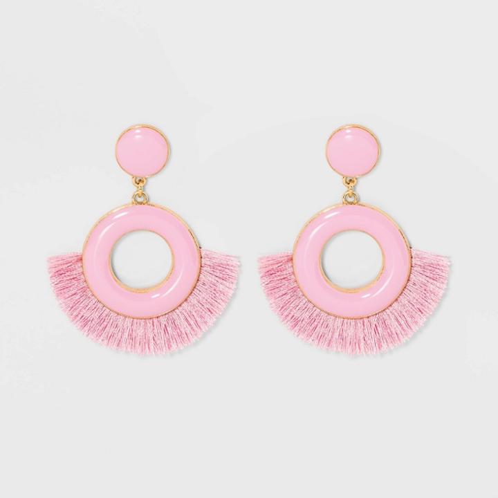 Target Sugarfix By Baublebar Fringe Flirty Hoop Earrings - Blush Peach, Girl's