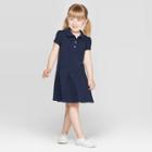 Toddler Girls' Uniform Pleated Tennis Dress - Cat & Jack Navy 2t, Girl's, Blue