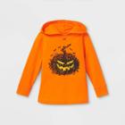 Toddler Boys' Halloween Pumpkin Jersey Knit Hooded Pullover T-shirt - Cat & Jack Orange