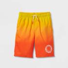 Boys' Ombre Swim Trunks - Cat & Jack Xs, Orange/yellow