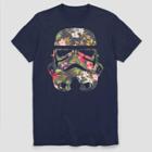 Adult Star Wars Storm Flowers Short Sleeve Graphic T-shirt - Navy