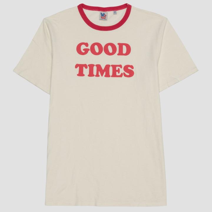 Junk Food Men's Short Sleeve Good Times T-shirt - Ivory