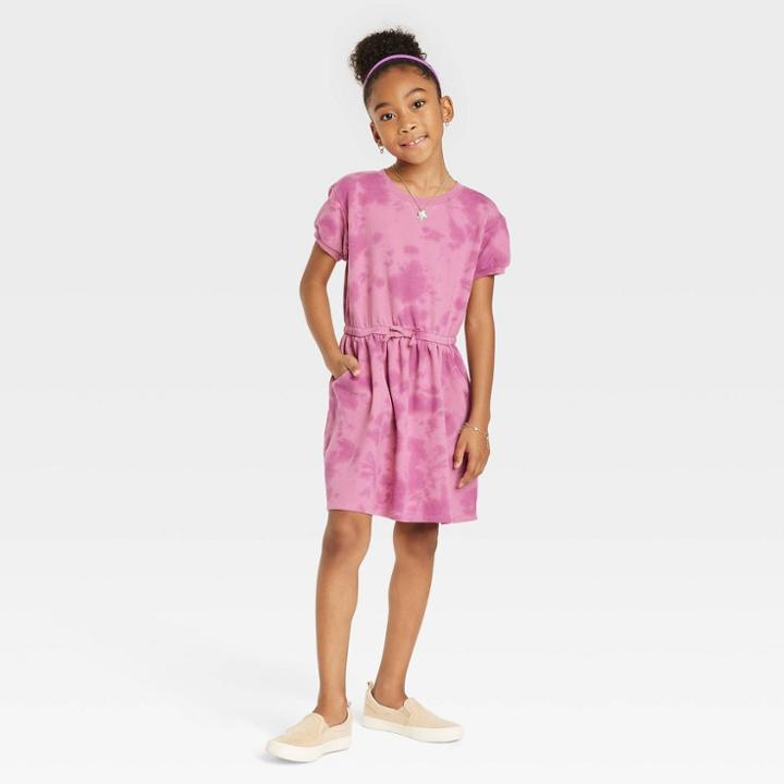 Girls' Short Sleeve French Terry Dress - Cat & Jack
