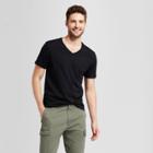 Men's Slim Fit Solid V-neck T-shirt - Goodfellow & Co Black